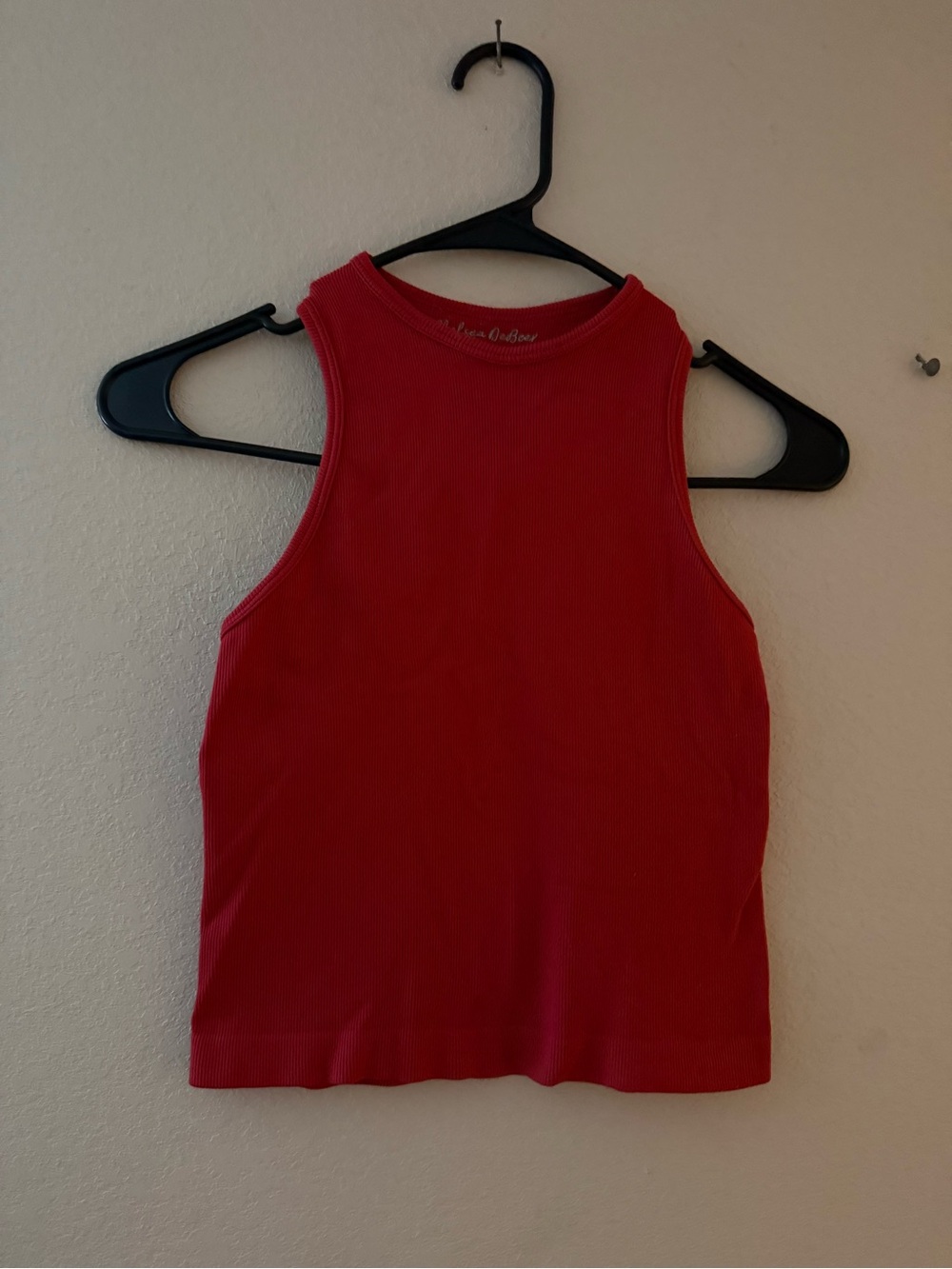 Red Ribbed Tank Top - Unknown Brand